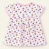 White floral print cotton dress, baby size 3–6 months, back