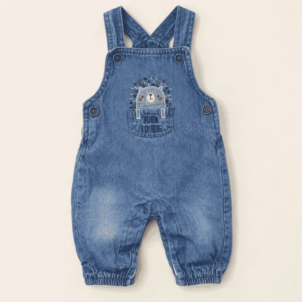 Denim dungarees, blue