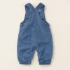 C&A blue denim dungarees, baby size 0–3 months, back
