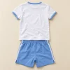 Destination girls' ringer tee and shorts set in white and blue, size 15 years (170 cm), back