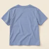 Destination blue Pawsitive t-shirt, kids size 10–12 years, back