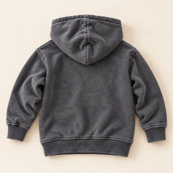 primark-hello-kitty-my-melody-hoodie-back Primark Hello Kitty and Friends hoodie in charcoal, size 3–4 years (104 cm), back with hood