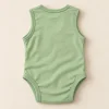 So Cute sleeveless bodysuit in sage green, size 0–3 months (56 cm), back