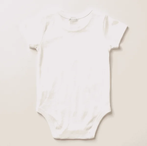 Pepco Baby white Stitch bodysuit, baby size 9–12 months, back