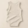 Pepco cream ribbed bodysuit, baby size 0–3 months, back