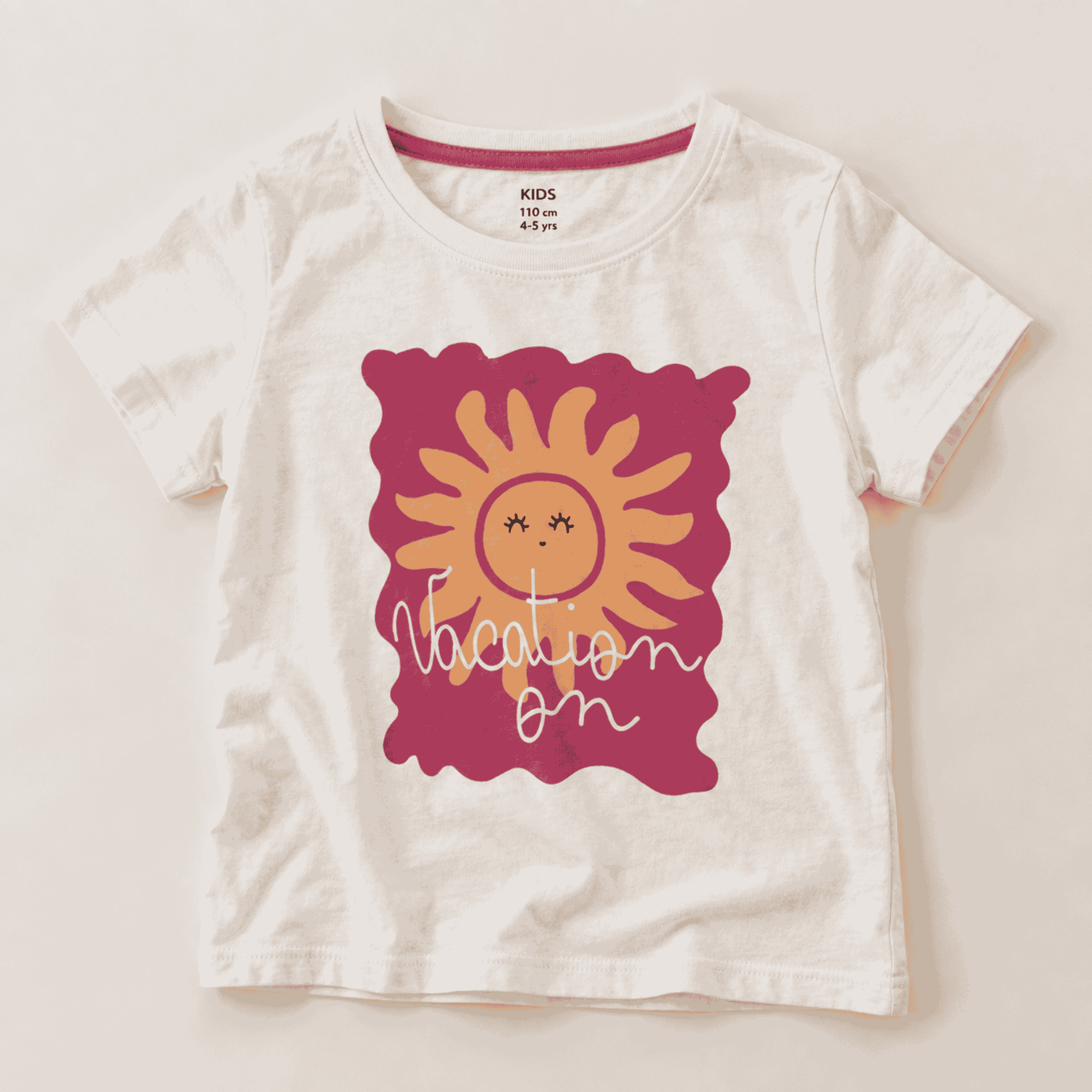 Vacation On sun tee, white