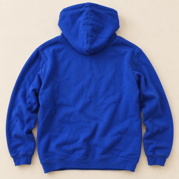 C&A Angry Birds hoodie in royal blue, teen 170/176, back view showing hood and ribbed hem