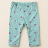 So Cute leggings in mint with pink cherry print, 18–24 months, front view