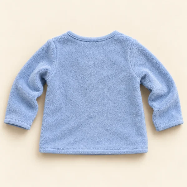 FROG fleece jacket in light blue, size 0-3 months, plain back
