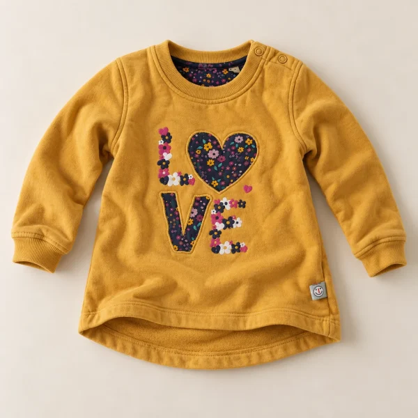 LOVE sweatshirt, mustard