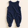 Name It footed cord dungarees in navy, newborn 50 cm, plain back