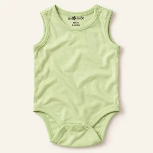Sleeveless bodysuit, light green