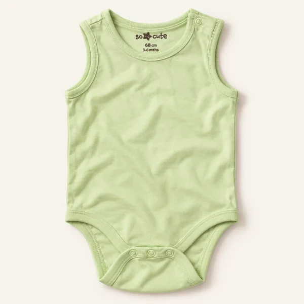 Sleeveless bodysuit, light green