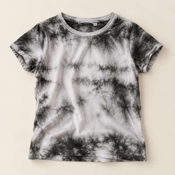 Tie-dye tee, black and grey