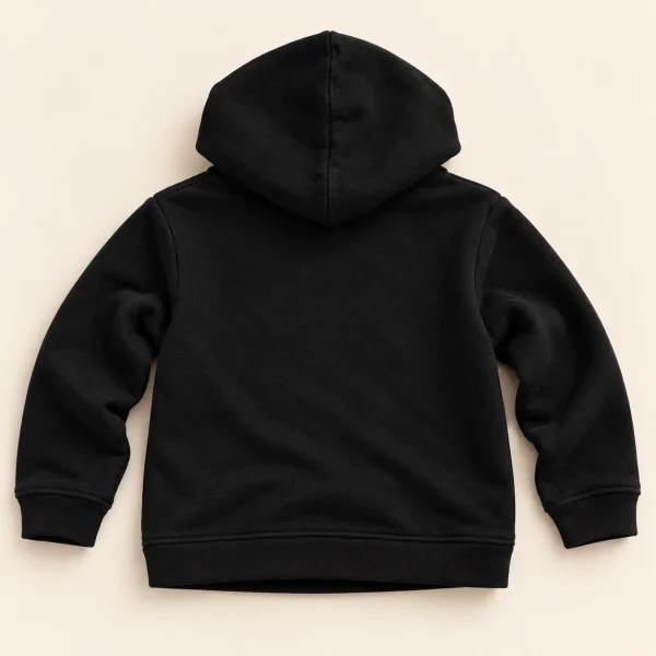 Wednesday Addams hoodie in black, size 12-14 years (158/164 cm), plain back with hood